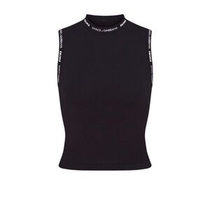 Dolce & Gabbana Black Logo Trim Tank Top